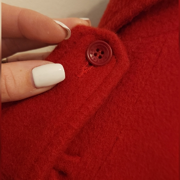 Sentaler Red Wool Coat - Picture 12 of 15